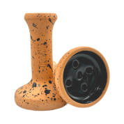 Кальянная чашка керамическая ОБЛАКО MONO Black оранжевый с черной