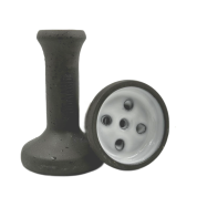 Кальянная чашка керамическая ОБЛАКО MONO Black черный с белой